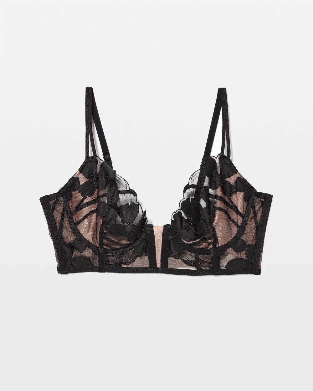 Soma / Soma’s Sexiest Applique Longline Bra BLACK