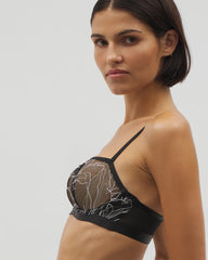 Soma / Embroidered Unlined Balconette BLACK