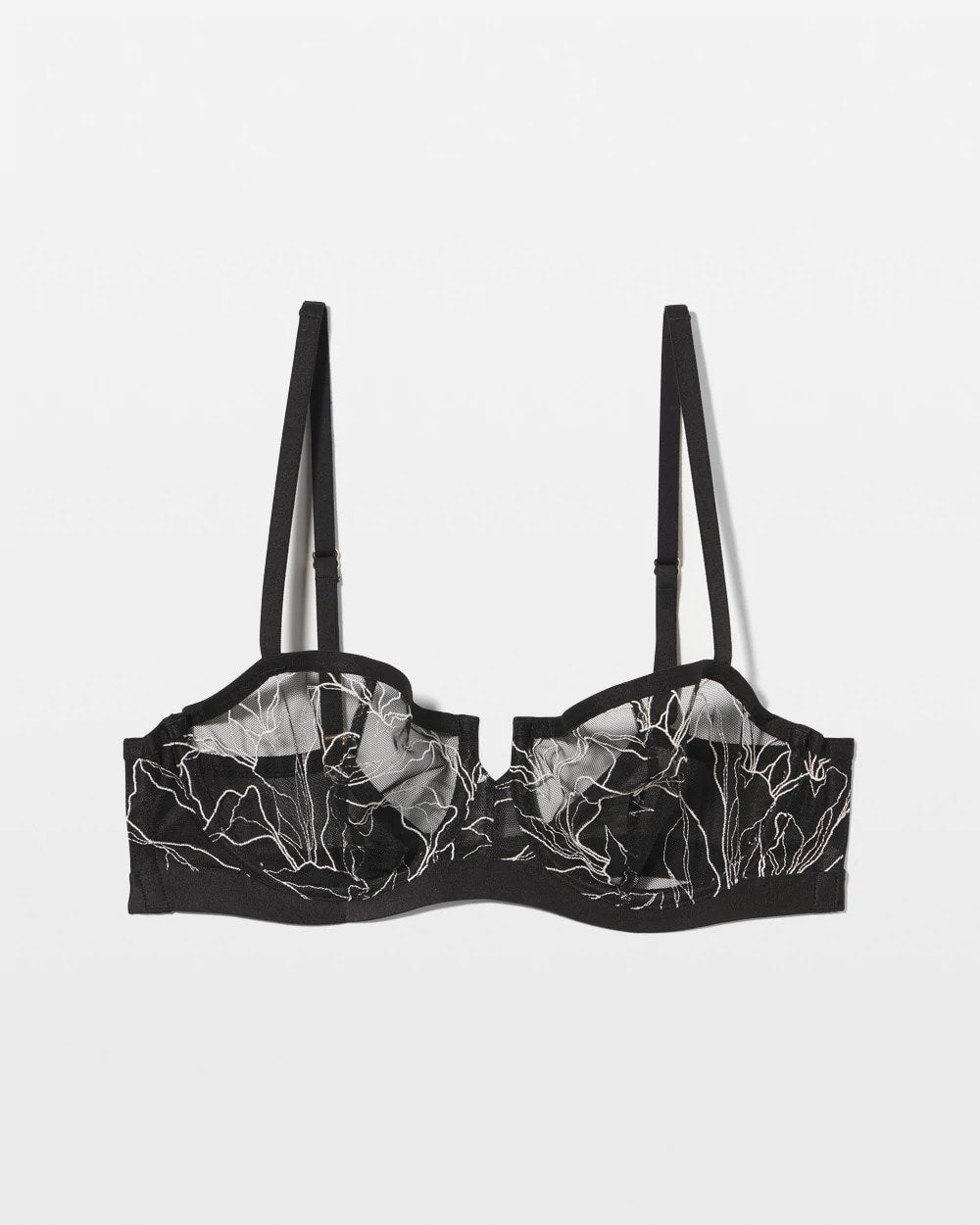 Soma / Embroidered Unlined Balconette BLACK