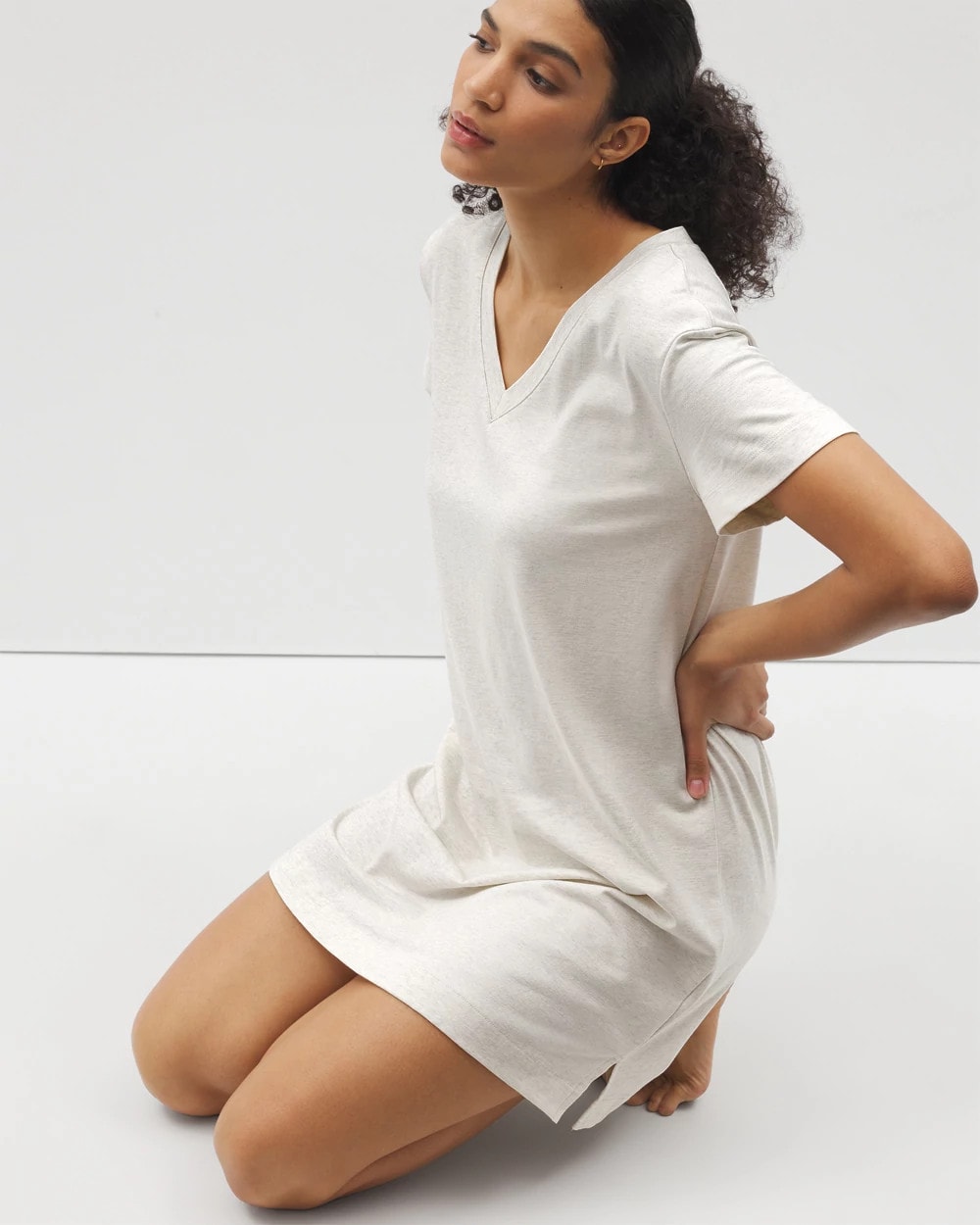Soma / Short-Sleeve Sleepshirt HEATHER CRYSTAL