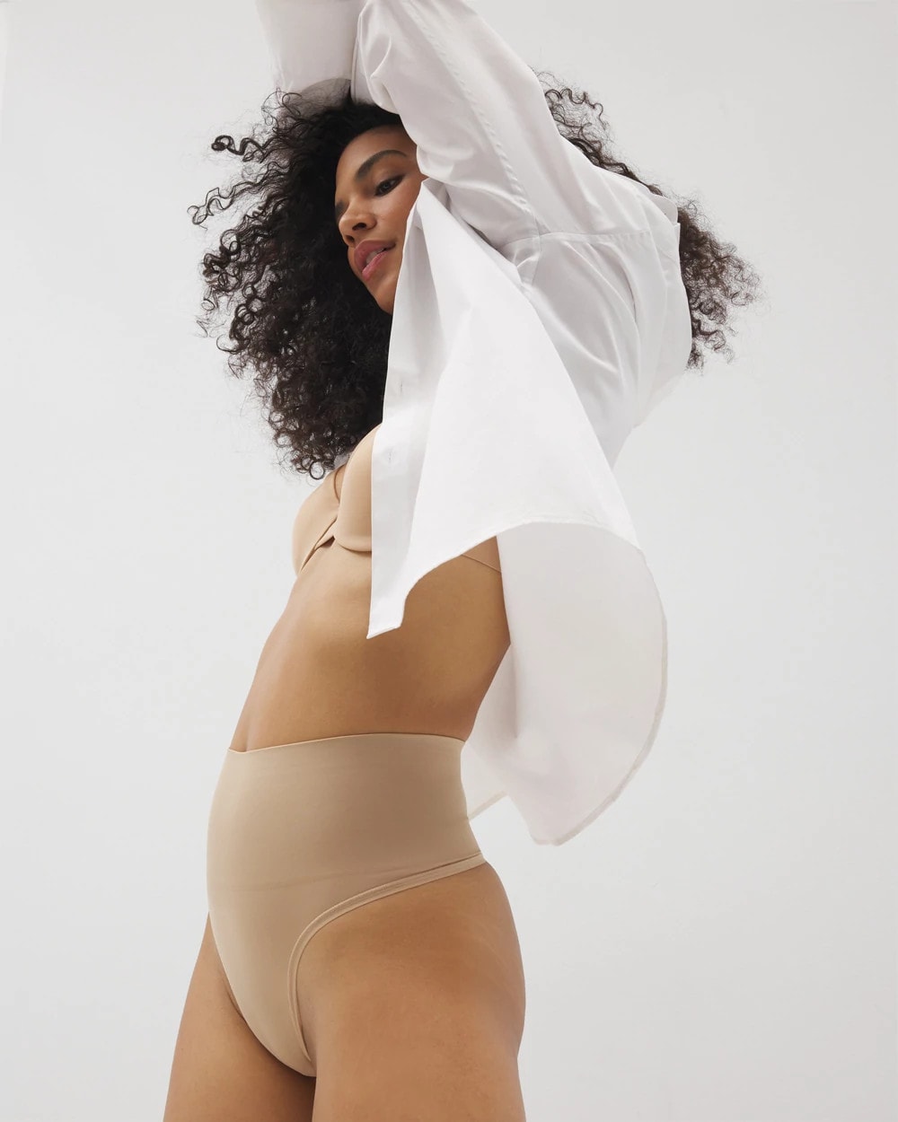 Soma / Second Skin by Soma Mid-Level Shaping Seamless Thong WARM AMBER