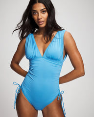 Soma / V-Neck One-Piece AZURE BLUE