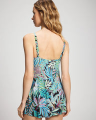 Soma / Bleu Rod Cloud Forest Swim Dress BLACK MULTI