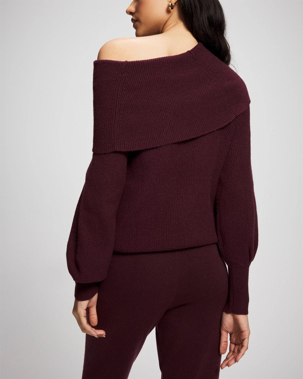 Soma / Premier Knit off the Shoulder Sweater MERLOT