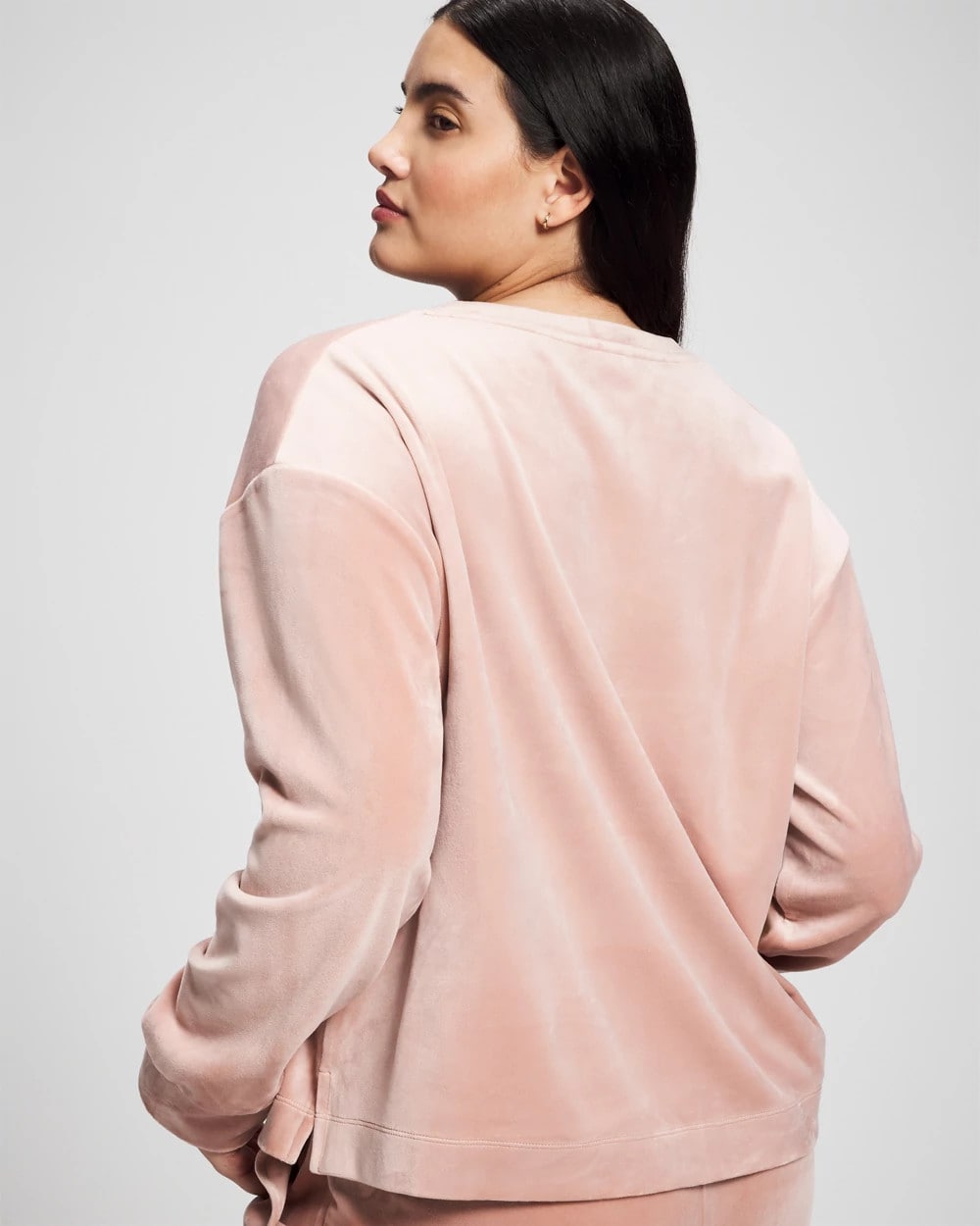 Soma / Velour Crewneck Sweatshirt ADOBE ROSE