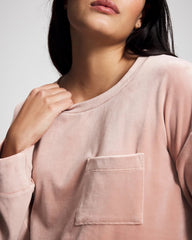 Soma / Velour Crewneck Sweatshirt ADOBE ROSE