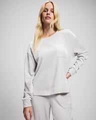 Soma / Velour Crewneck Sweatshirt VAPOR GRAY
