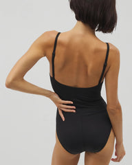 Soma / Twist-Front Keyhole One-Piece BLACK