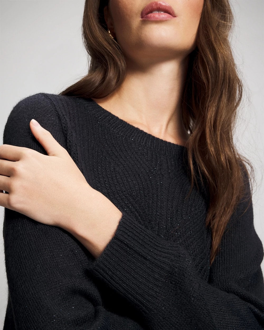 Soma / Shimmer Cable Knit Sweater MIDNIGHT SKIES
