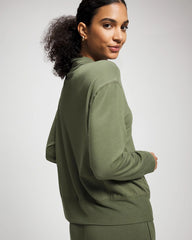 Soma / Ultrasoft Fleece Relaxed Funnel Neck Sweatshirt DARK SAGE