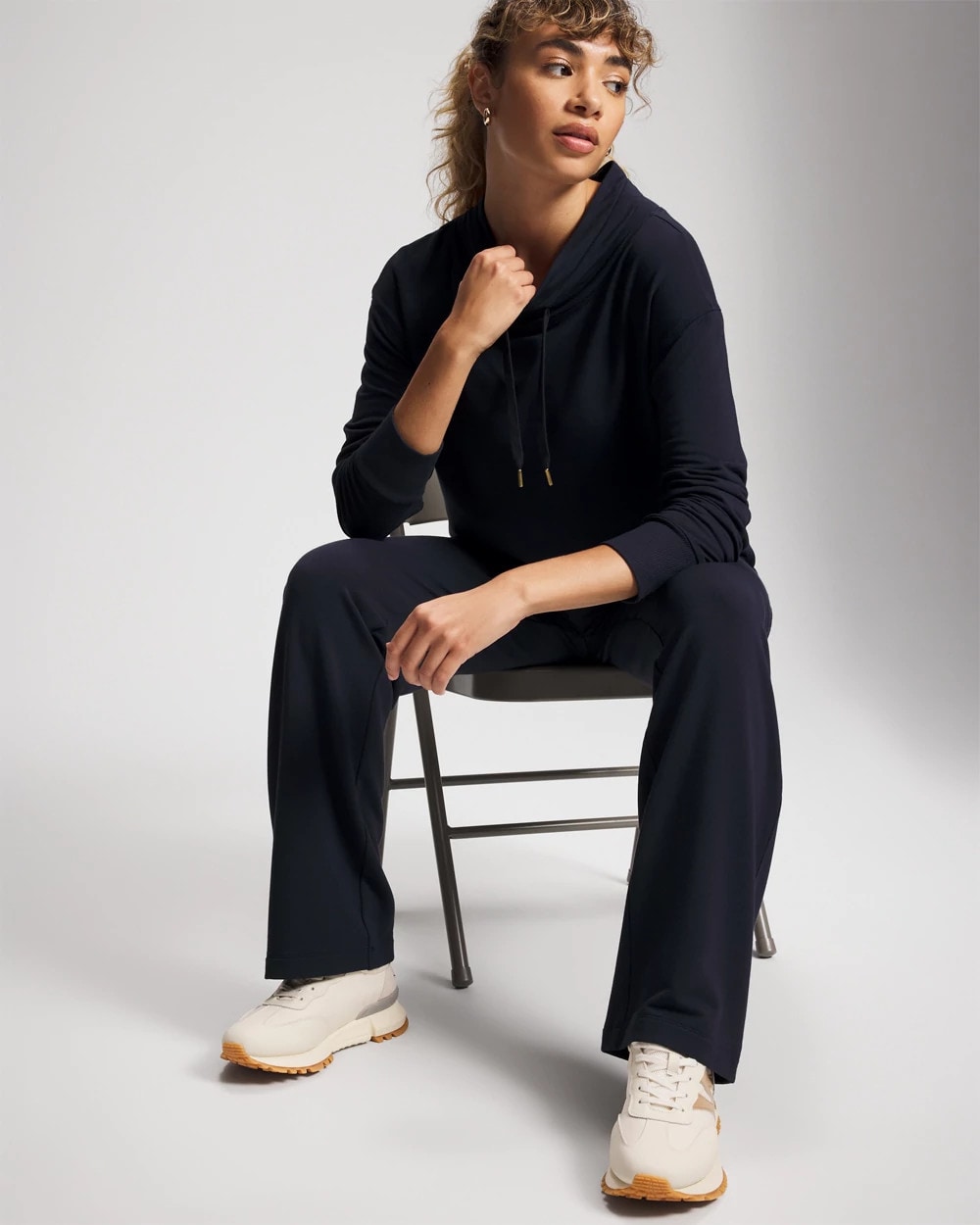 Soma / Ultrasoft Fleece Relaxed Funnel Neck Sweatshirt MIDNIGHT SKIES