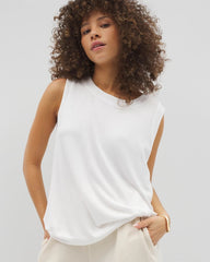 Soma / Rib Knit Sleeveless Top OPTIC WHITE