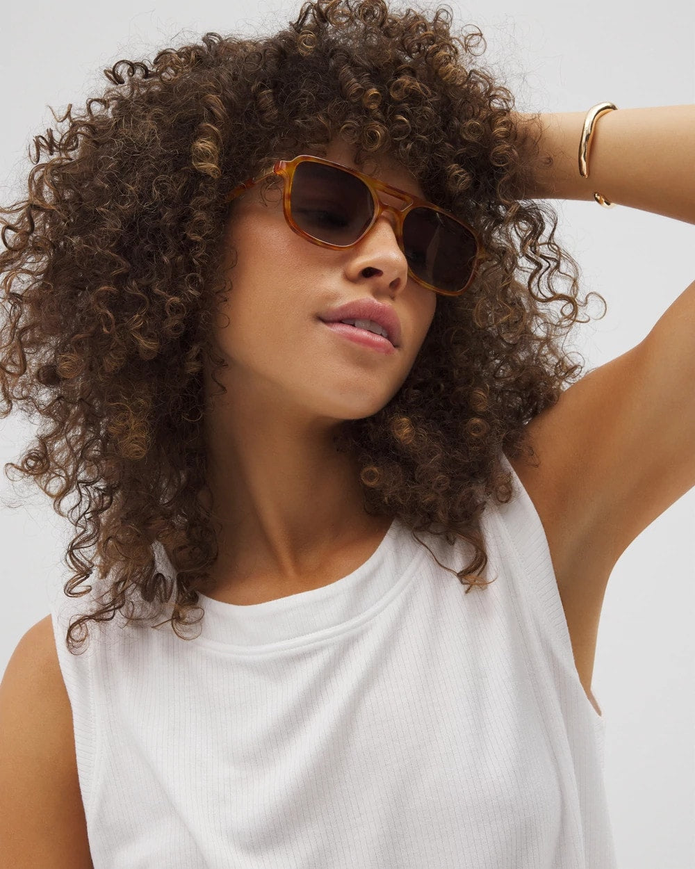 Soma / Rib Knit Sleeveless Top OPTIC WHITE