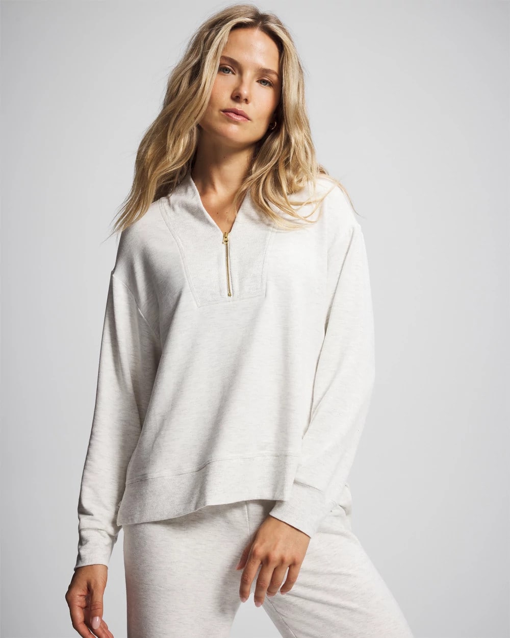 Soma / Ultrasoft Fleece Quarter Zip Sweatshirt HEATHER DREAM