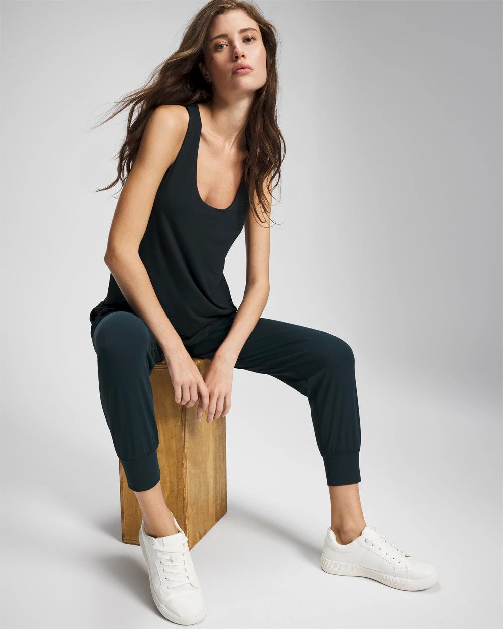Soma / Soft Jersey Racerback Bra Tank DEEPEST MARINE