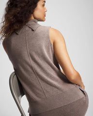 Soma / Premier Knit Sweater Turtleneck Sleeveless Top HEATHER FAWN
