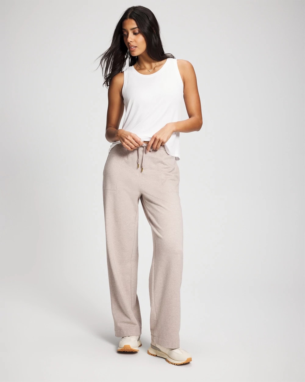 Soma / Essential Terry Straight Leg Pants HEATHER MINK
