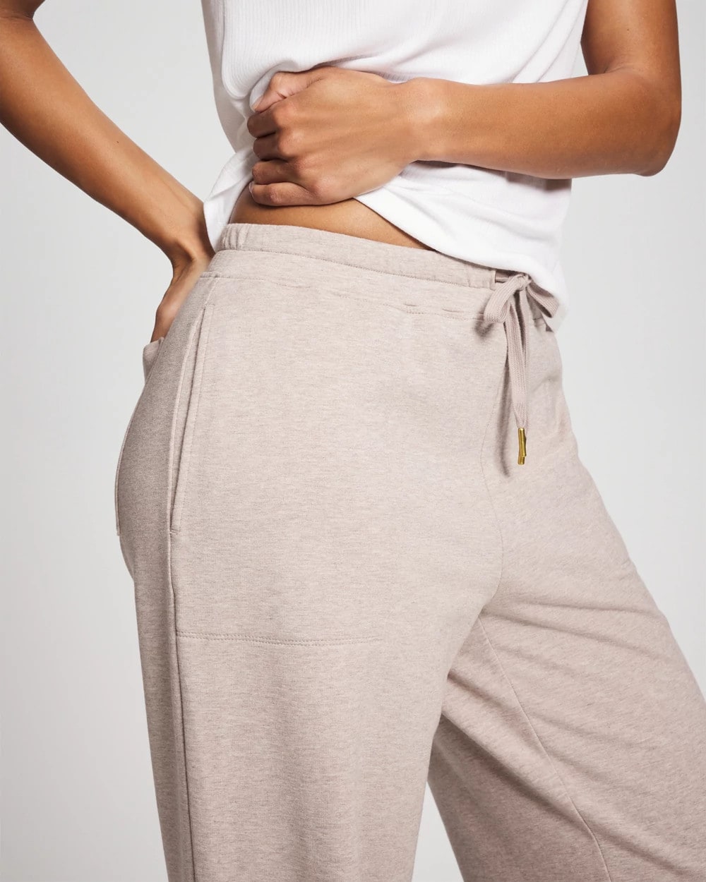 Soma / Essential Terry Straight Leg Pants HEATHER MINK