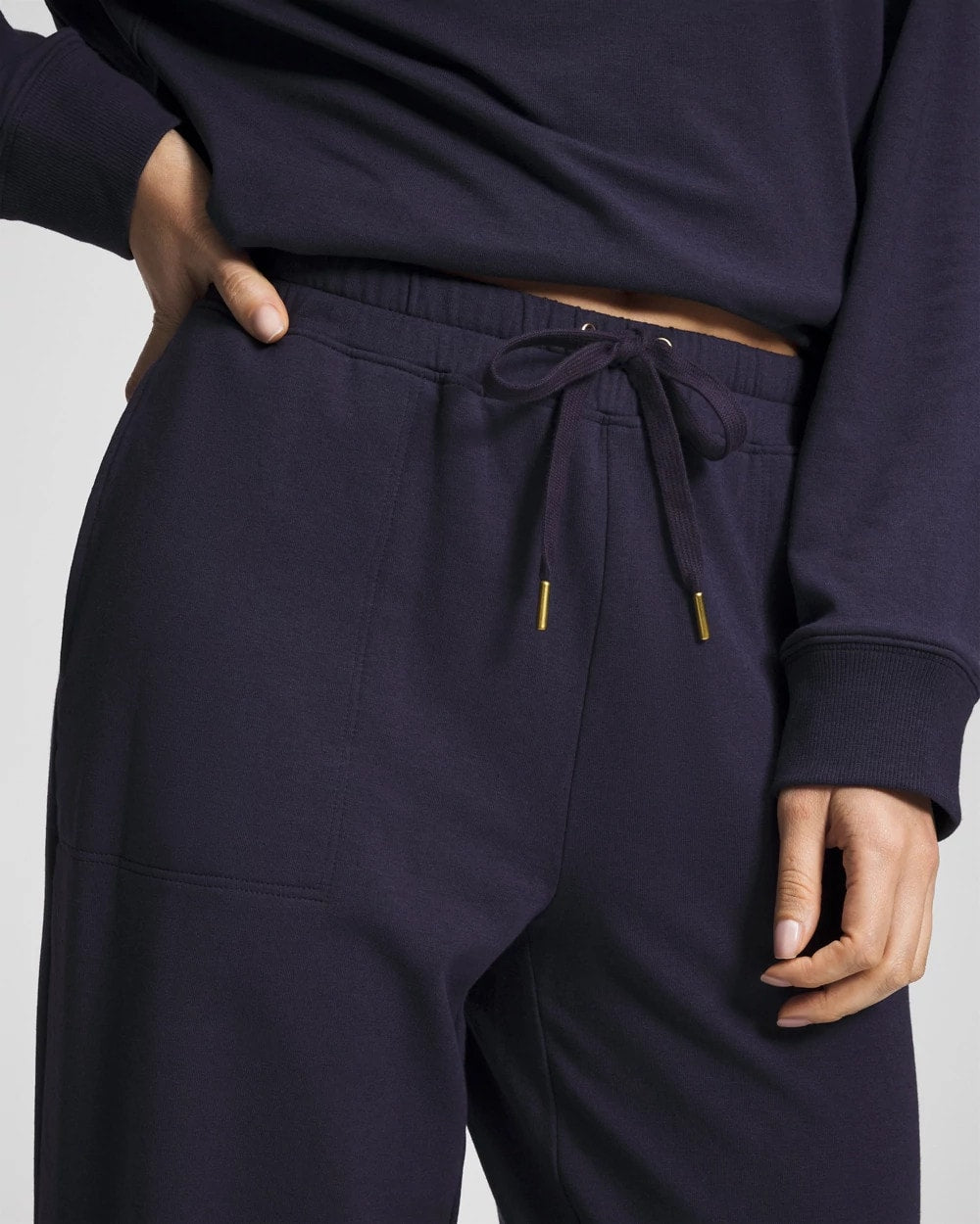 Soma / Essential Terry Straight Leg Pants DEEP INDIGO