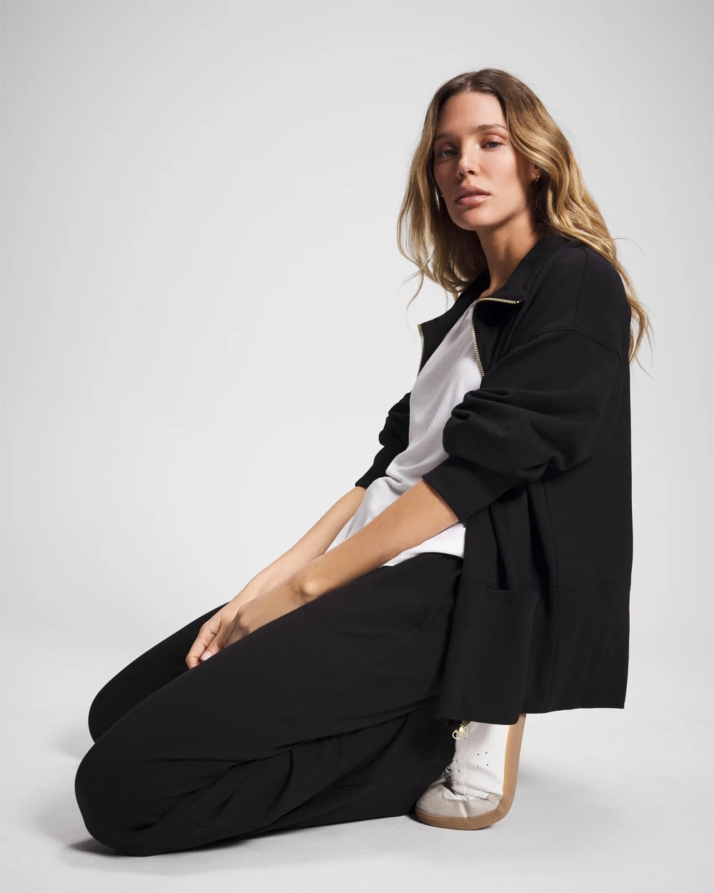 Soma / Essential Terry Straight Leg Pants BLACK