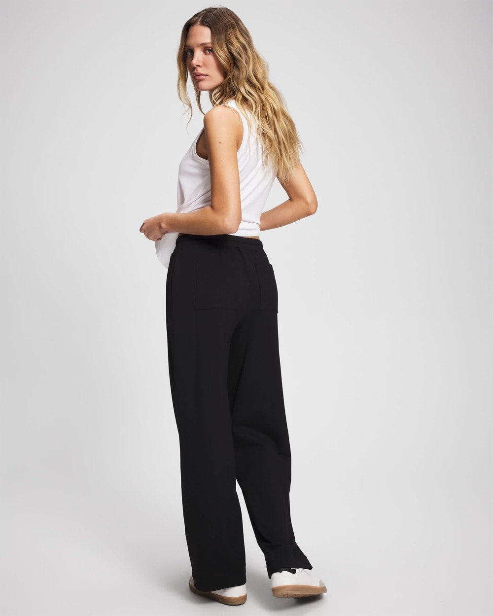 Soma / Essential Terry Straight Leg Pants BLACK