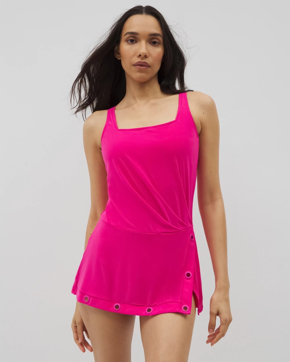 Soma / Beyond Control Grommets Swim Dress DRAGON FRUIT