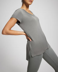 Soma / Rib Knit V-Neck Tee SEDONA SAGE