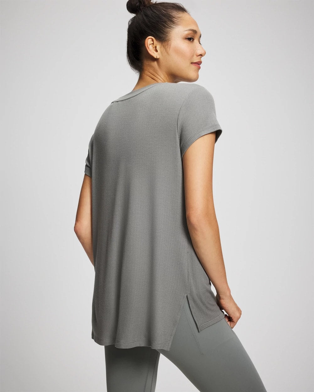 Soma / Rib Knit V-Neck Tee SEDONA SAGE