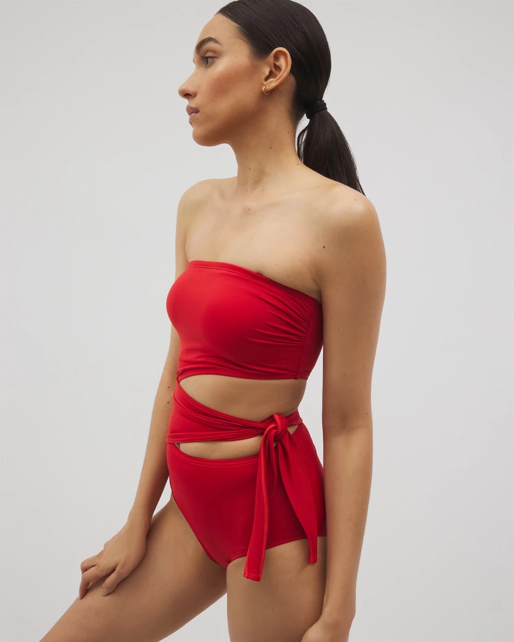 Soma / Soma Swim Bandeau Cutout One Piece BARBADOS CHERRY