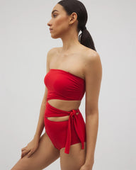 Soma / Soma Swim Bandeau Cutout One Piece BARBADOS CHERRY