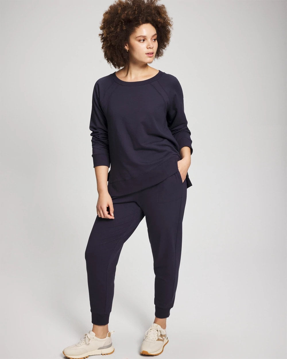 Soma / Essential Terry Crewneck Sweatshirt DEEP INDIGO