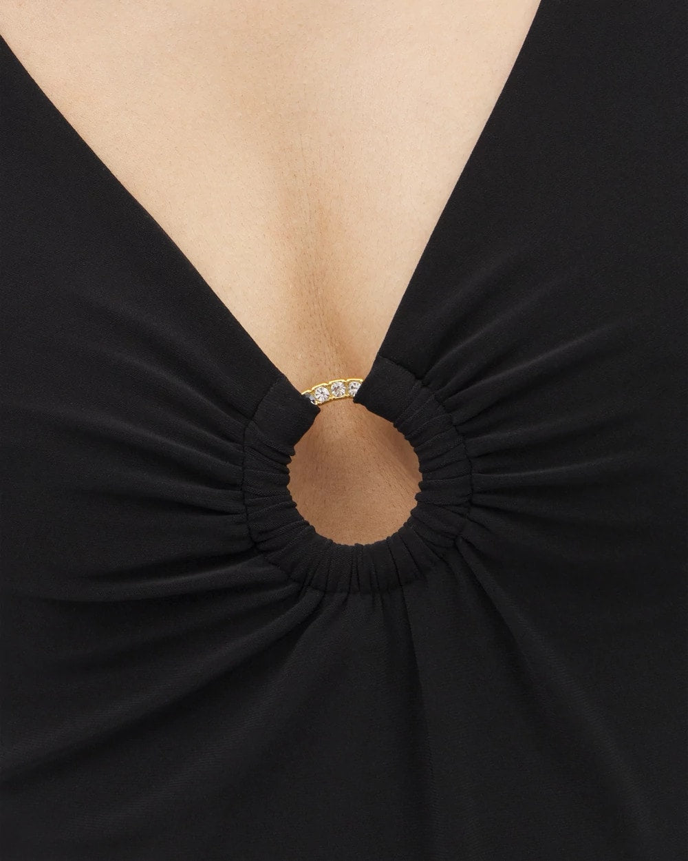 Soma / Beyond Control Solid Essentials Ruffle Swim Dress BLACK
