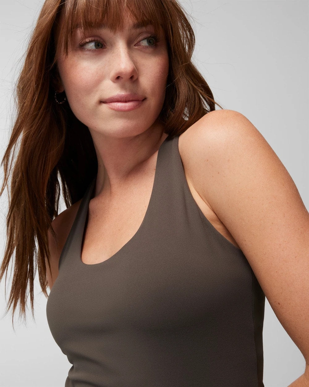 Soma / 24/7 Racerback Bra Tank DARK GRAY OLIVE