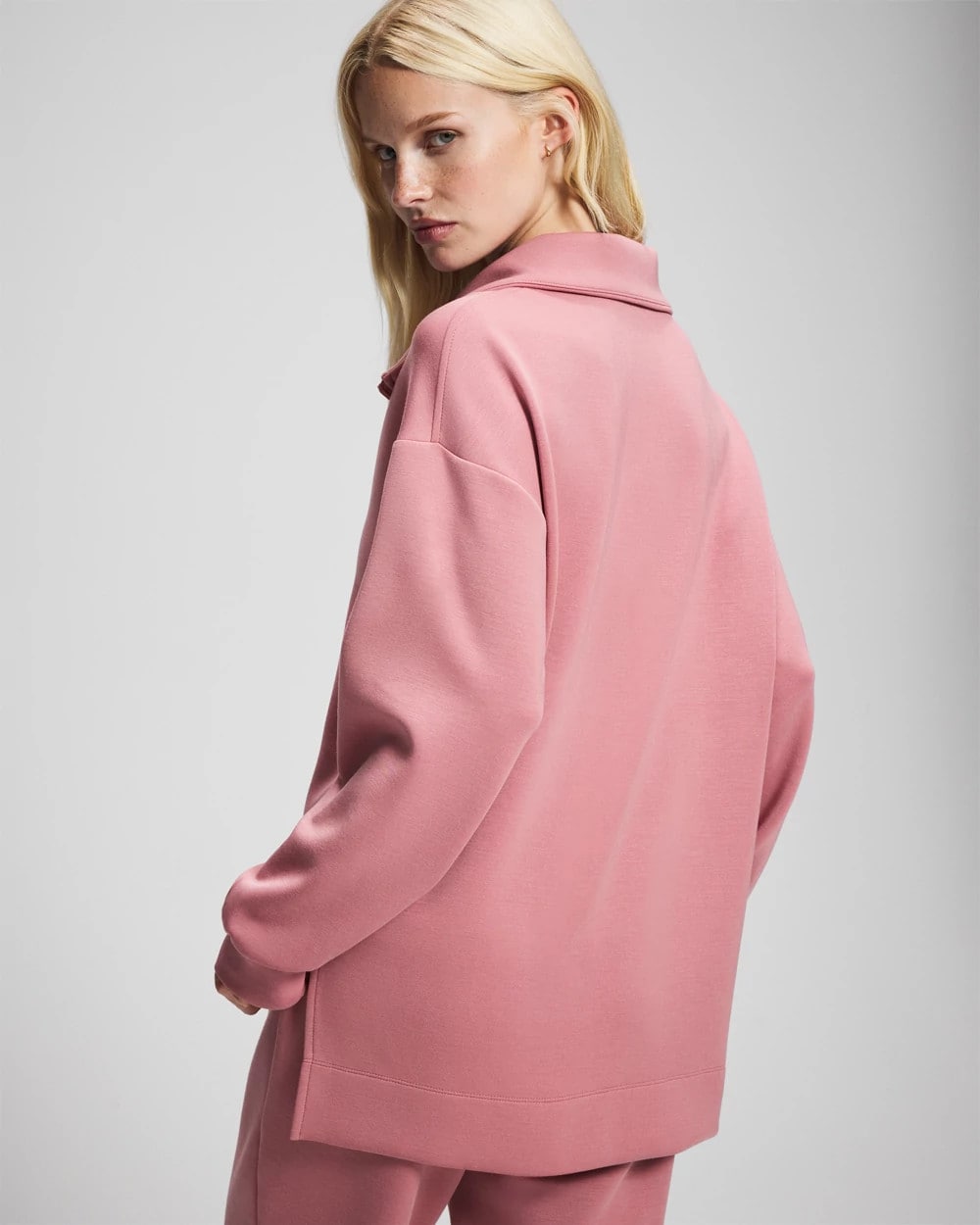 Soma / Modern Modal Quarter Zip Sweatshirt CINDER ROSE