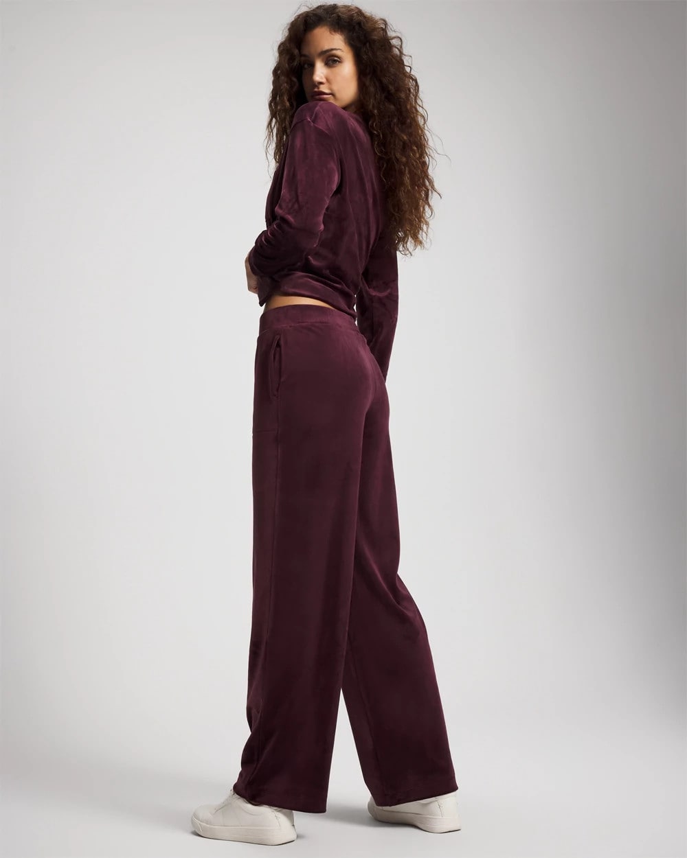 Soma / Velour Straight Leg Pants MERLOT