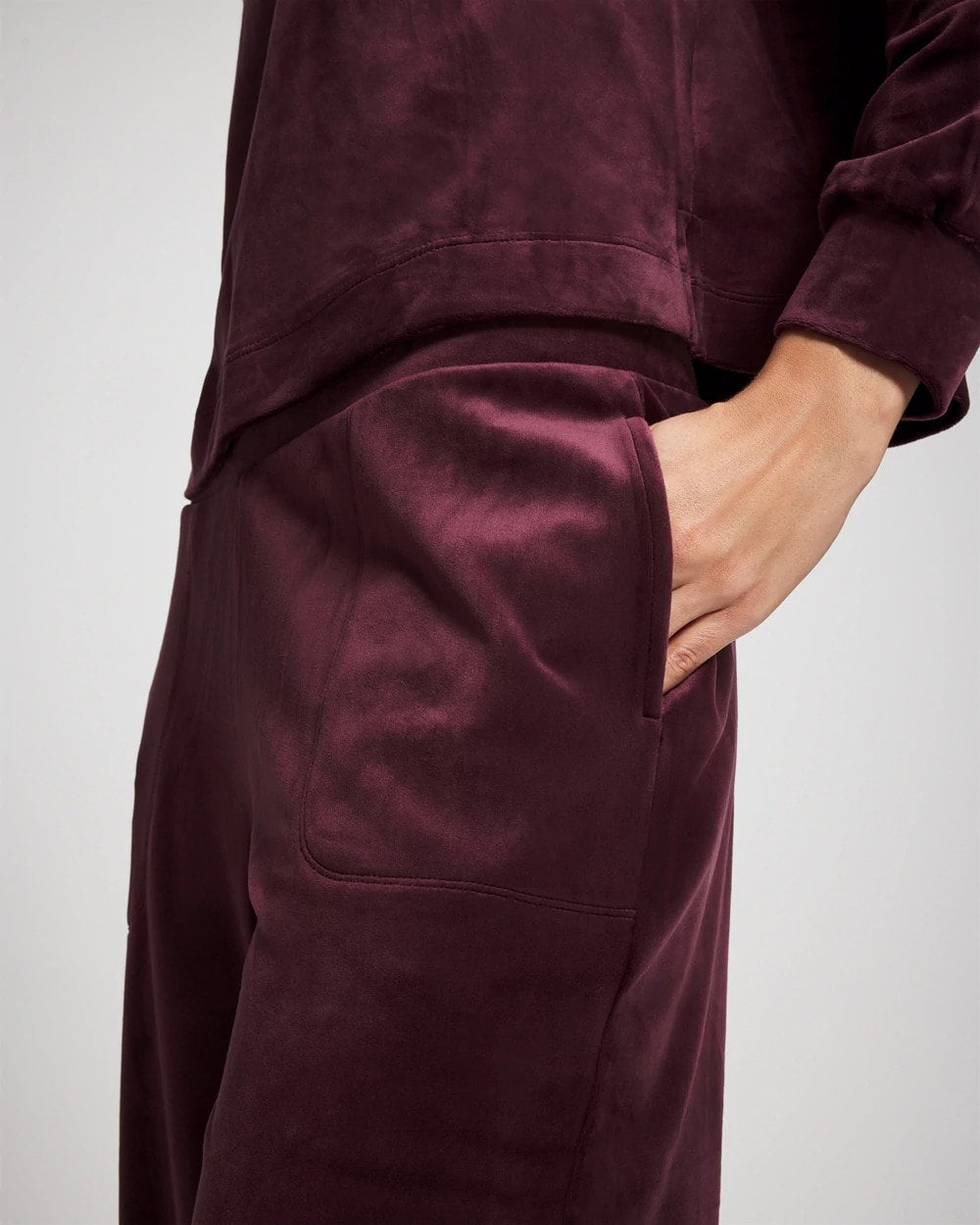 Soma / Velour Straight Leg Pants MERLOT