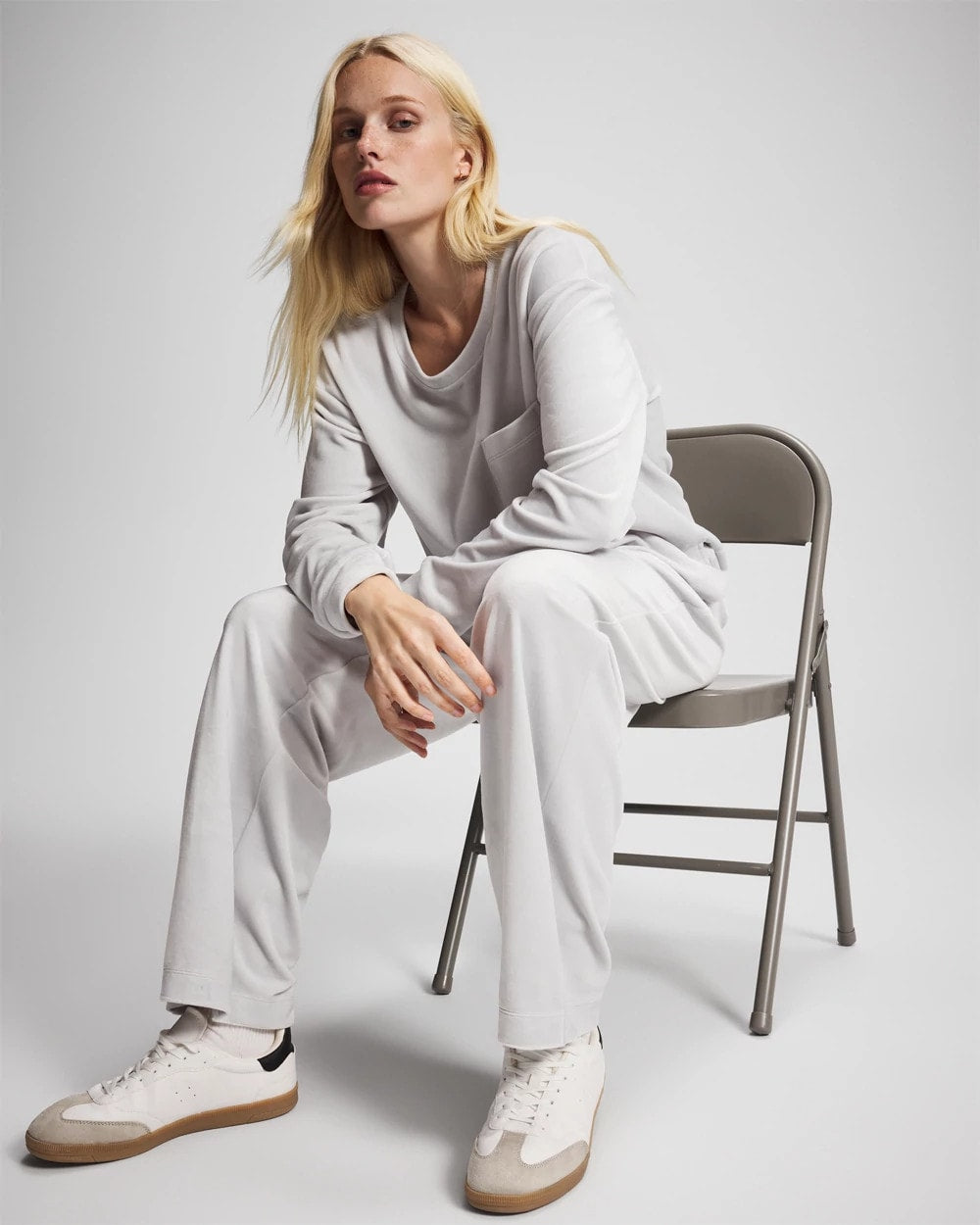 Soma / Velour Straight Leg Pants VAPOR GRAY
