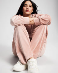 Soma / Velour Straight Leg Pants ADOBE ROSE