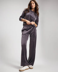 Soma / Velour Straight Leg Pants GRAY INK