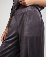 Soma / Velour Straight Leg Pants GRAY INK