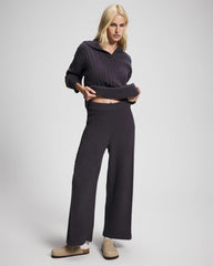 Soma / Cable Knit Plush Ankle Pant GRAY INK