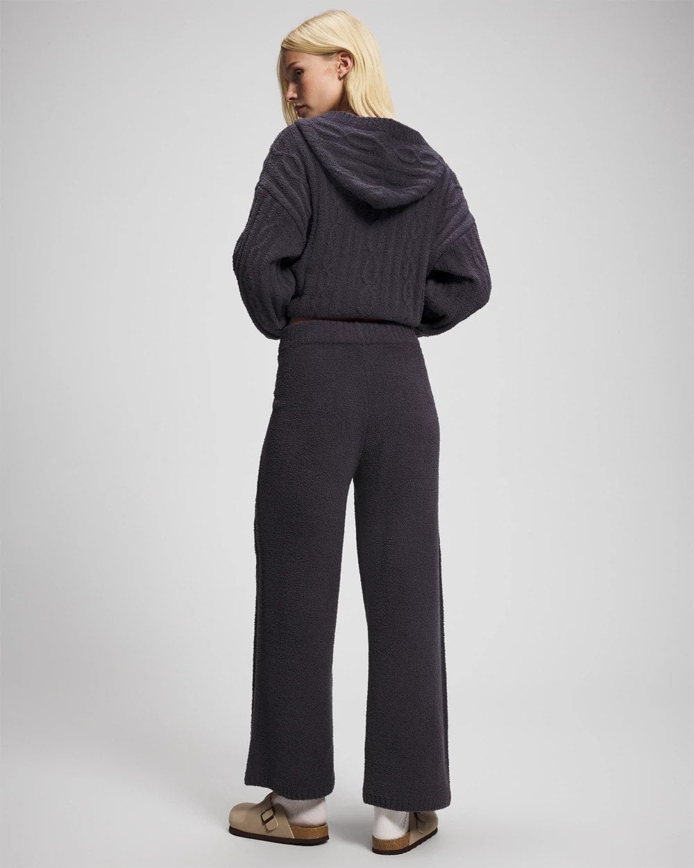 Soma / Cable Knit Plush Ankle Pant GRAY INK