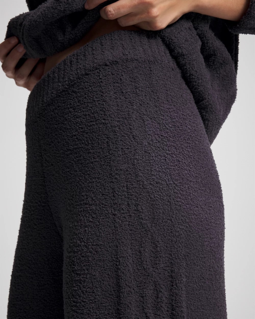 Soma / Cable Knit Plush Ankle Pant GRAY INK