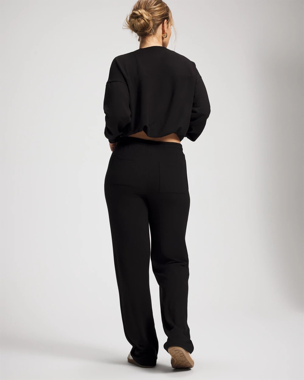 Soma / Ultrasoft Fleece Straight Leg Pant BLACK