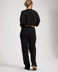 Soma / Ultrasoft Fleece Straight Leg Pant BLACK