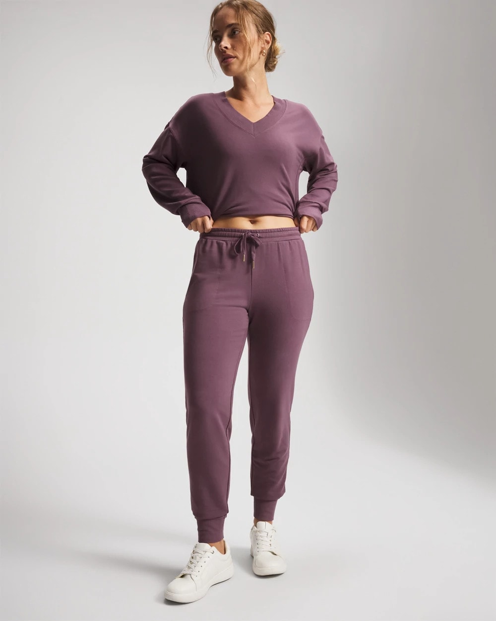 Soma / Ultrasoft Fleece Joggers PURPLE FLINT