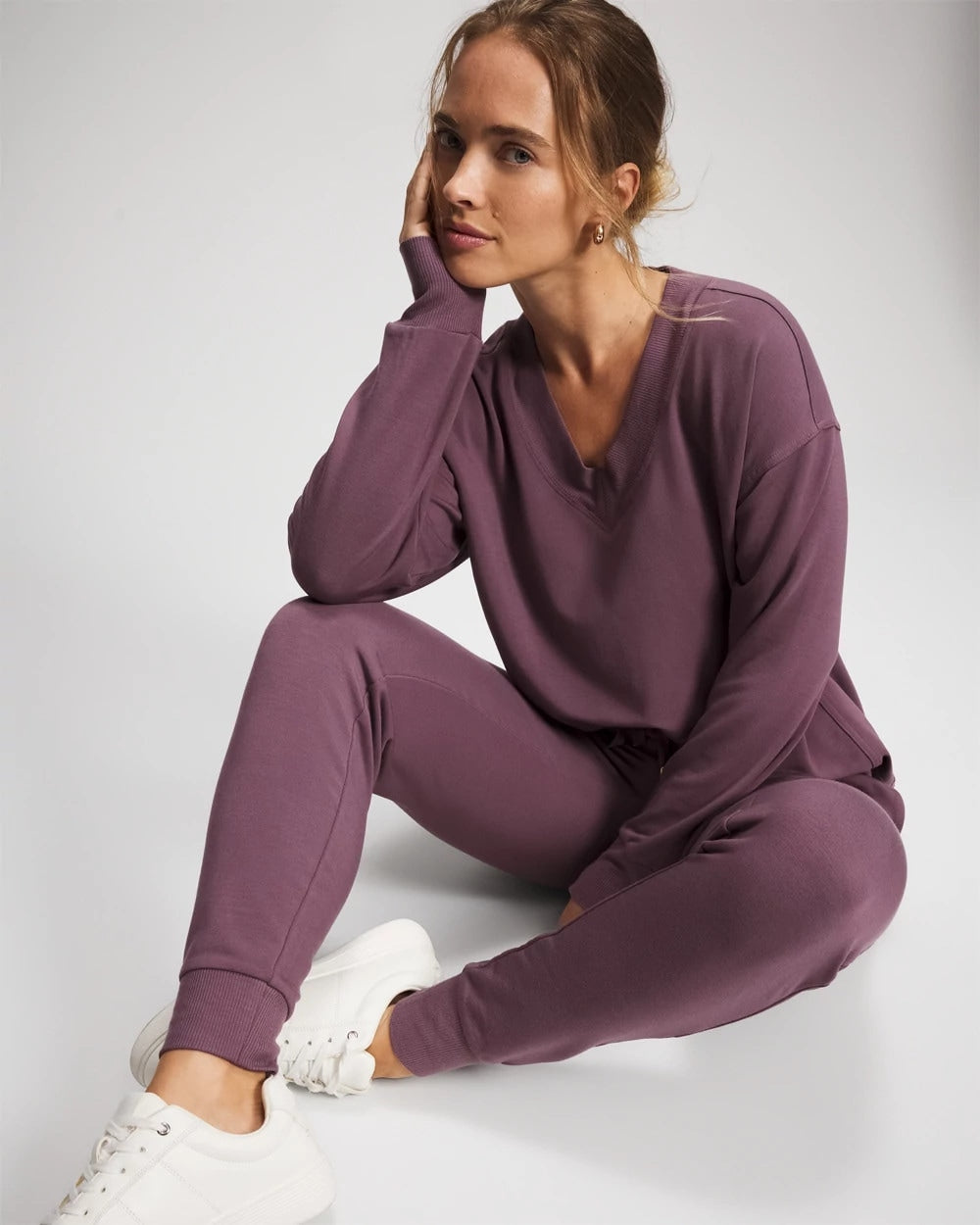 Soma / Ultrasoft Fleece Joggers PURPLE FLINT