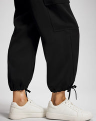 Soma / Satin Relaxed Cargo Pant BLACK