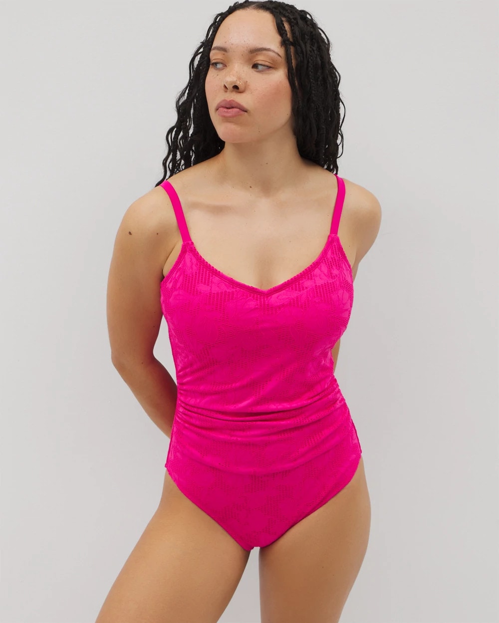 Soma / Beyond Control Textured Solids One-Piece DRAGON FRUIT