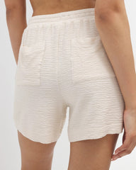 Soma / Crinkle Knit 5 Inch Short PARCHMENT